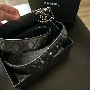 Chanel Classic CC Belt Quilted Black